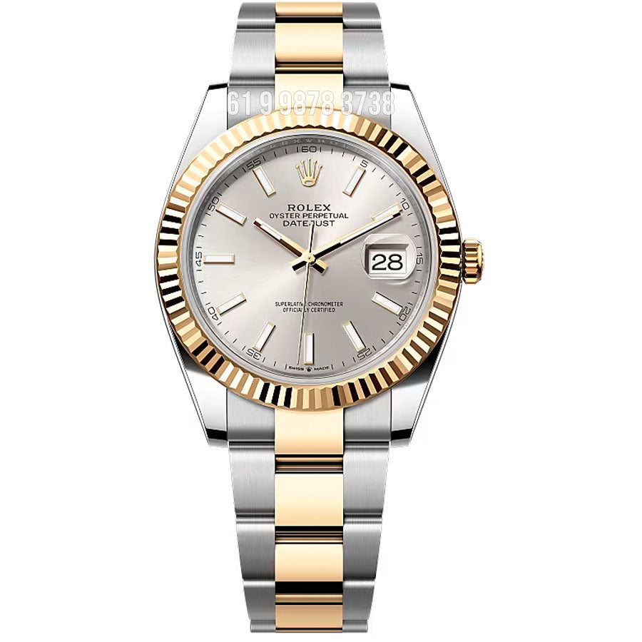 relogio rolex super clone prata e dourado