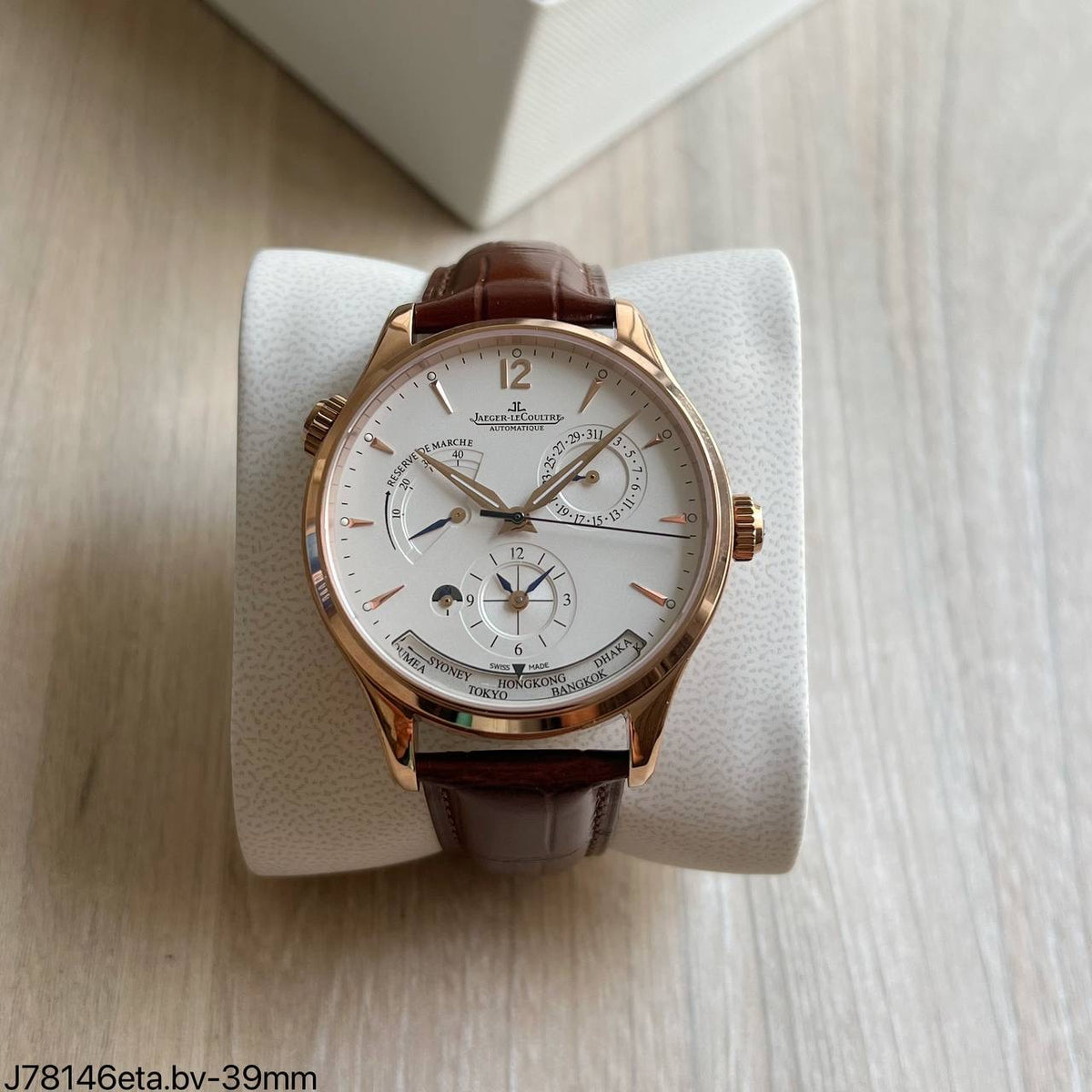 JAEGER-LECOULTRE MASTER GEOGRAPHIC ROSE 41MM SUPER CLONE