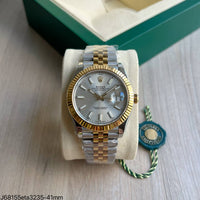 Relogio Super Clone Rolex prata dourado