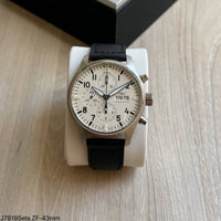 IWC PILOT  PRATA BRANCO 43MM SUPER CLONE