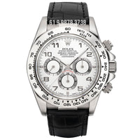 ROLEX DAYTONA PRATA BRANCO COURO 40MM SUPER CLONE