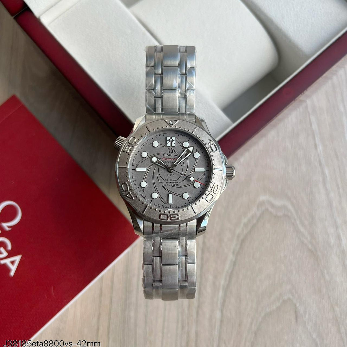 OMEGA SEAMASTER PRATA 42MM SUPER CLONE