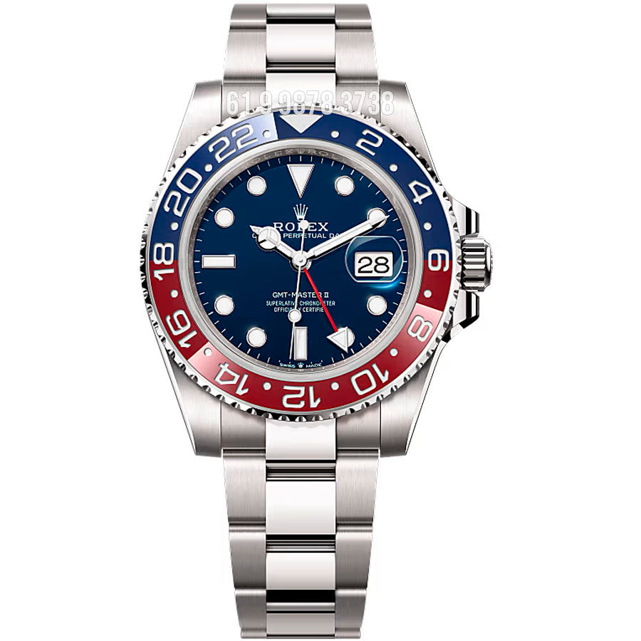 ROLEX GMT MASTER II PEPSI BLUE CLEAN 3285 ETA SUPER CLONE