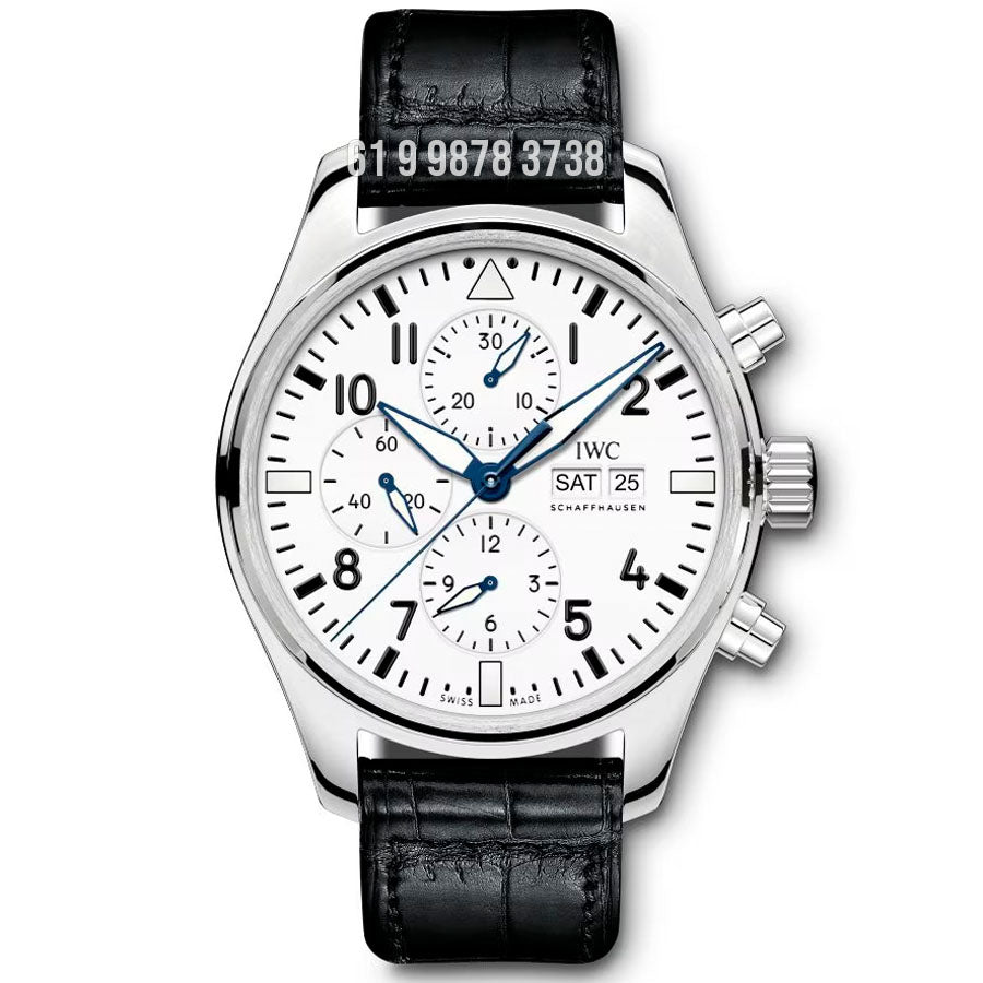 IWC PILOT  PRATA BRANCO 43MM SUPER CLONE