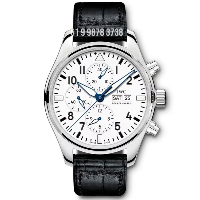 IWC PILOT  PRATA BRANCO 43MM SUPER CLONE