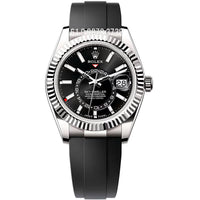 ROLEX SKY-DWELLER PRATA OYSTER FLEX SUPER CLONE
