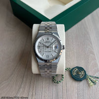 ROLEX LAND DWELLER PRATA BRANCO ETA SUPER CLONE