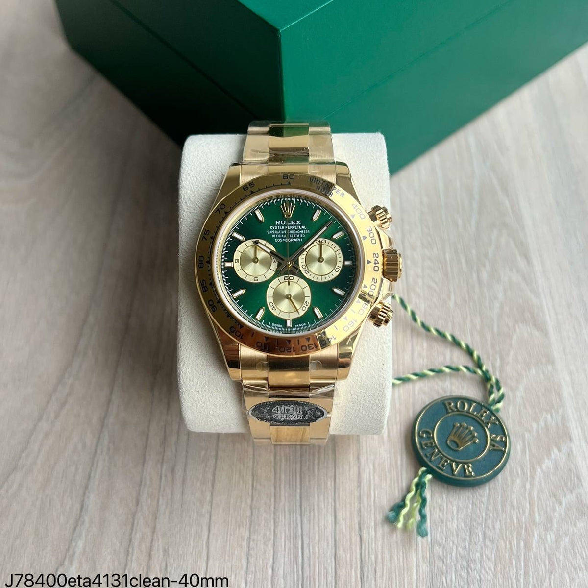 ROLEX DAYTONA 126508 DOURADO VERDE SUPER CLONE