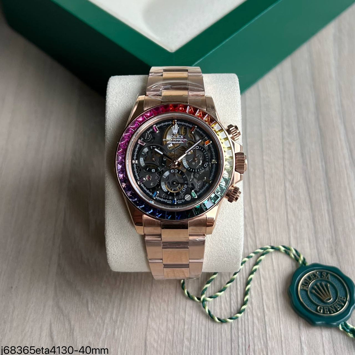 ROLEX DAYTONA 116505 RAINBOW ETA ROSE SUPER CLONE