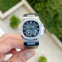 PATEK PHILIPPE NAUTILUS 40MM PRATA AZUL 5712 SUPER CLONE