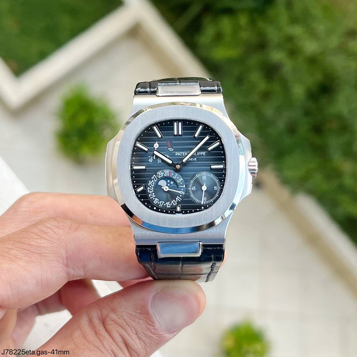 PATEK PHILIPPE NAUTILUS 40MM PRATA AZUL 5712 SUPER CLONE