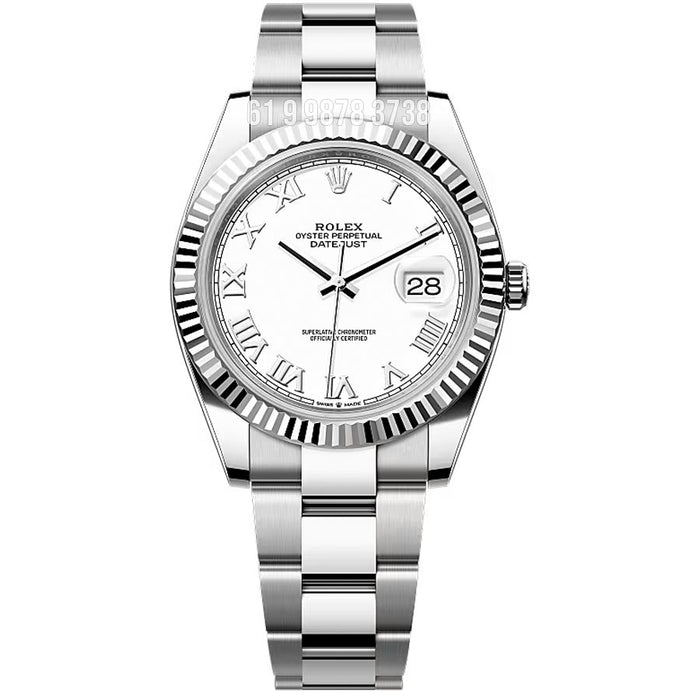 ROLEX DATEJUST 41MM BRANCO 126334 SUPER CLONE