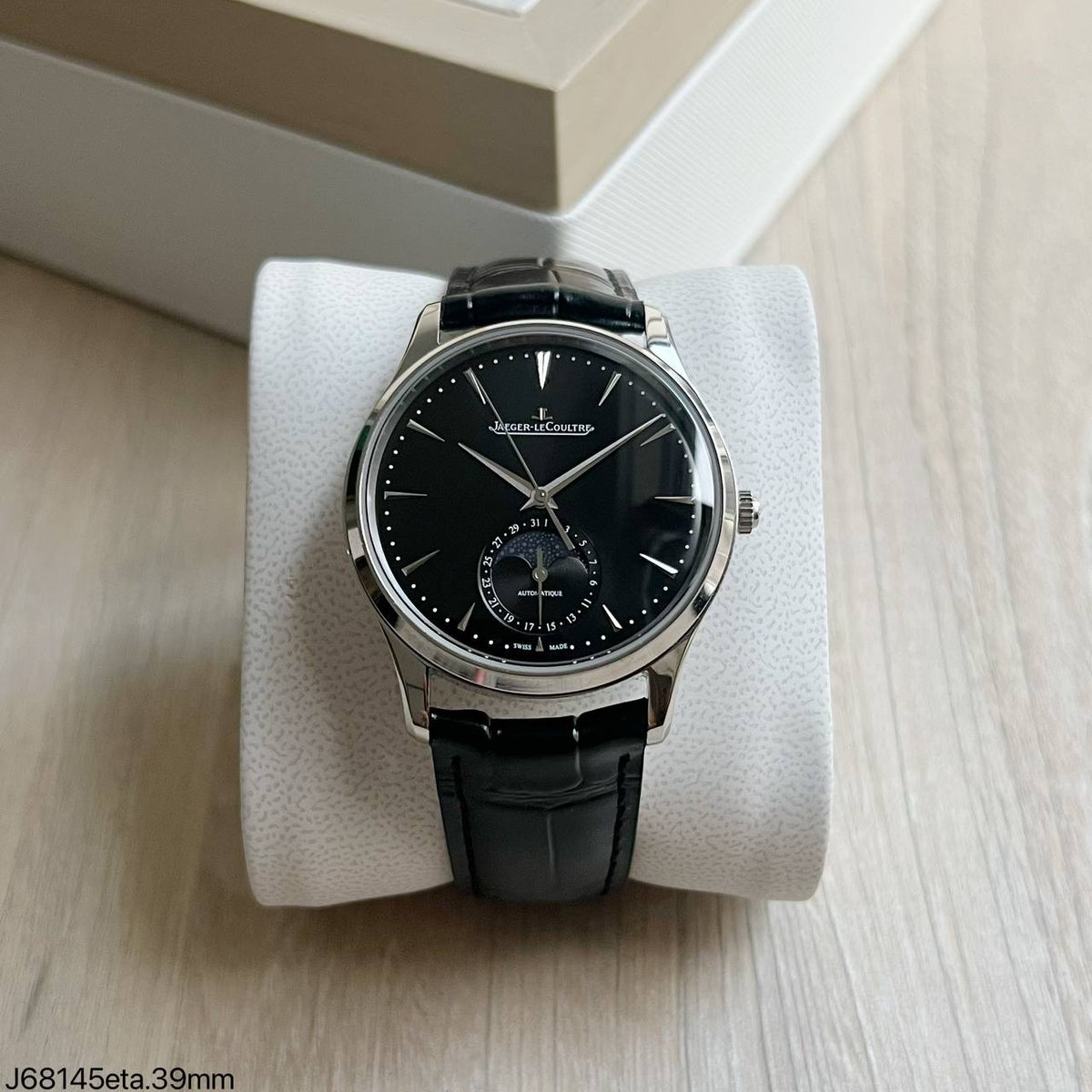 JAEGER-LECOULTRE MASTER ULTRA THIN MOON PRATA 39MM SUPER CLONE