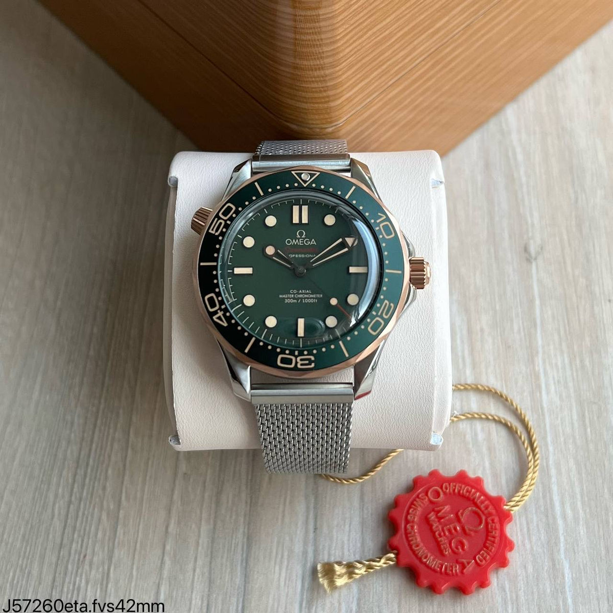 OMEGA SEAMASTER DIVER 300M VERDE ROSE 42MM SUPER CLONE