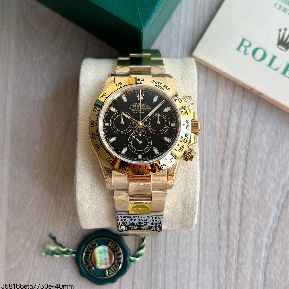 ROLEX DAYTONA 116528 DOURADO SUPER CLONE