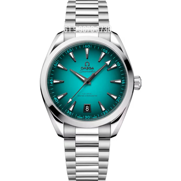 OMEGA SEAMASTER AQUA TERRA CO-AXIAL 41MM PRATA AZUL SUPER CLONE