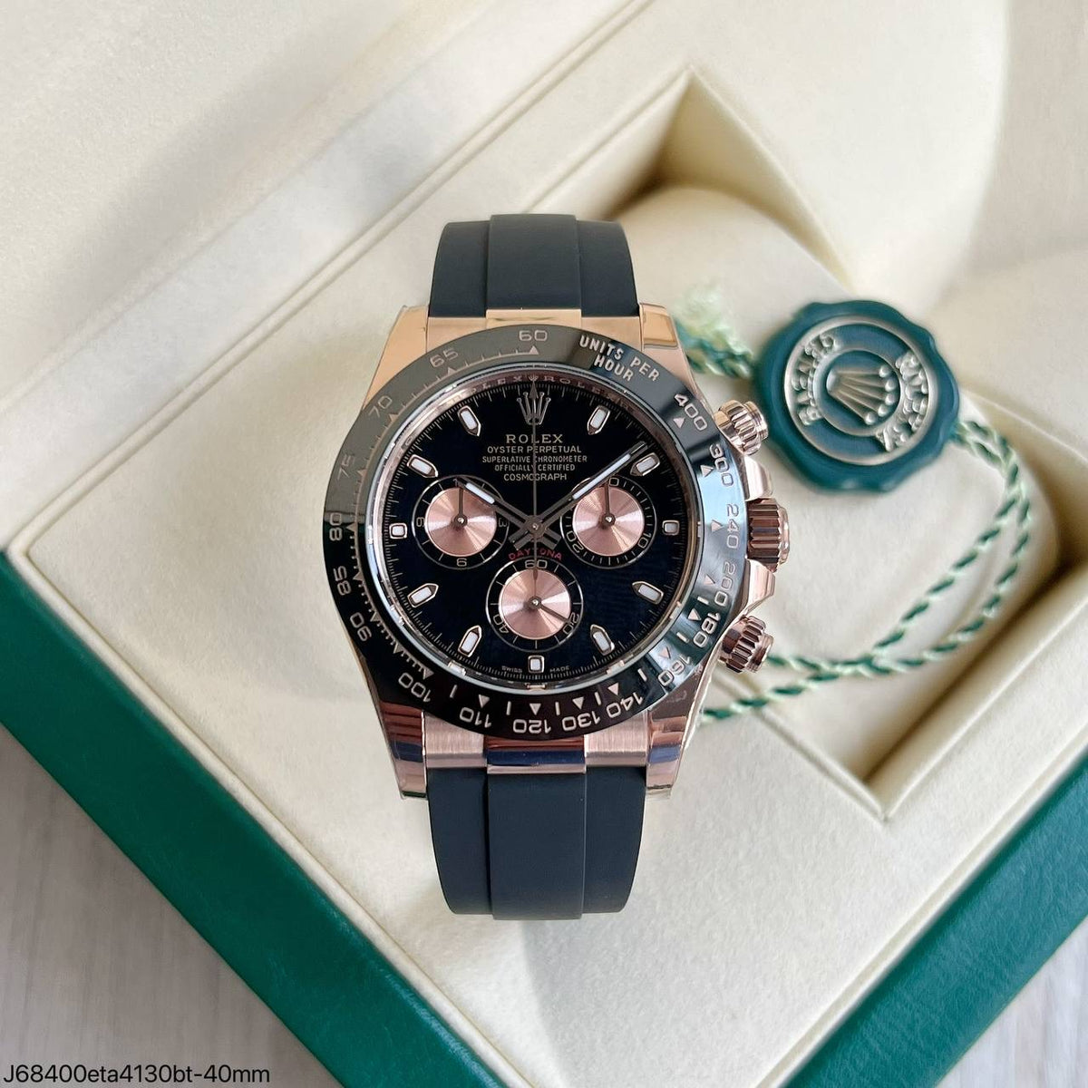 ROLEX DAYTONA 116515LN ROSE  BORRACHA 40MM SUPER CLONE