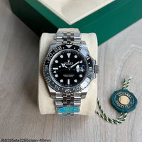 ROLEX GMT MASTER II 2024 PRETO CINZA WAYNE JUBILEE 40MM 126710GRNR SUPER CLONE