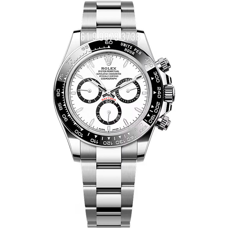 ROLEX DAYTONA PRATA BRANCO PANDA 2024 40MM 126500LN SUPER CLONE
