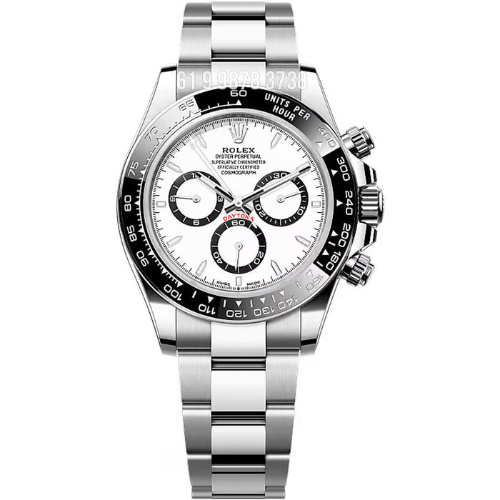 ROLEX DAYTONA PRATA BRANCO PANDA 2024 40MM 126500LN SUPER CLONE