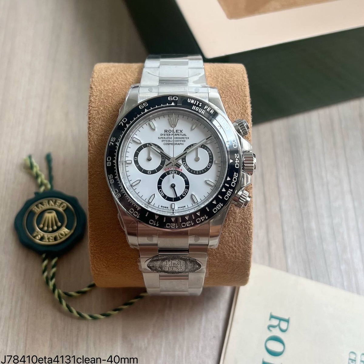 ROLEX DAYTONA PRATA BRANCO PANDA 2024 40MM 126500LN SUPER CLONE