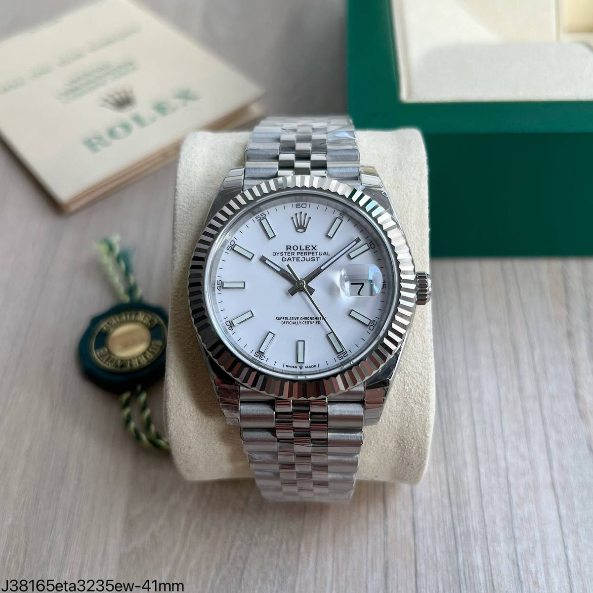 ROLEX DATEJUST 41MM BRANCO JUBILEU 126334 SUPER CLONE