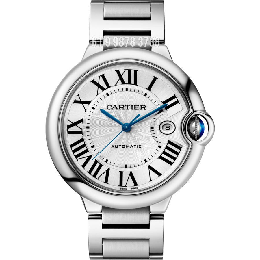 CARTIER BALLON BLEU PRATA BRANCO 42MM SUPER CLONE
