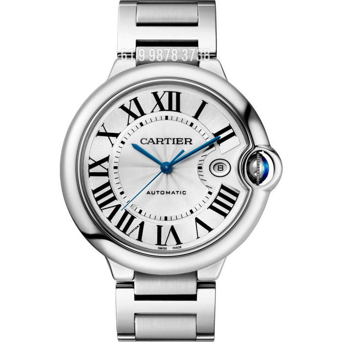 CARTIER BALLON BLEU PRATA BRANCO 42MM SUPER CLONE