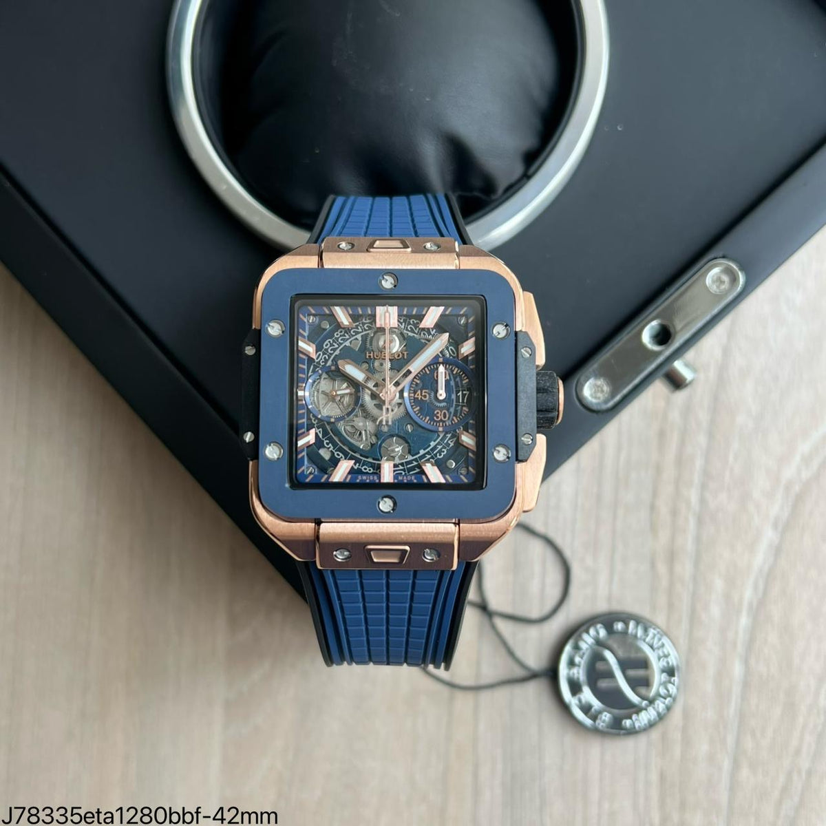 HUBLOT SQUARE BANG UNICO ROSE 42MM SUPER CLONE