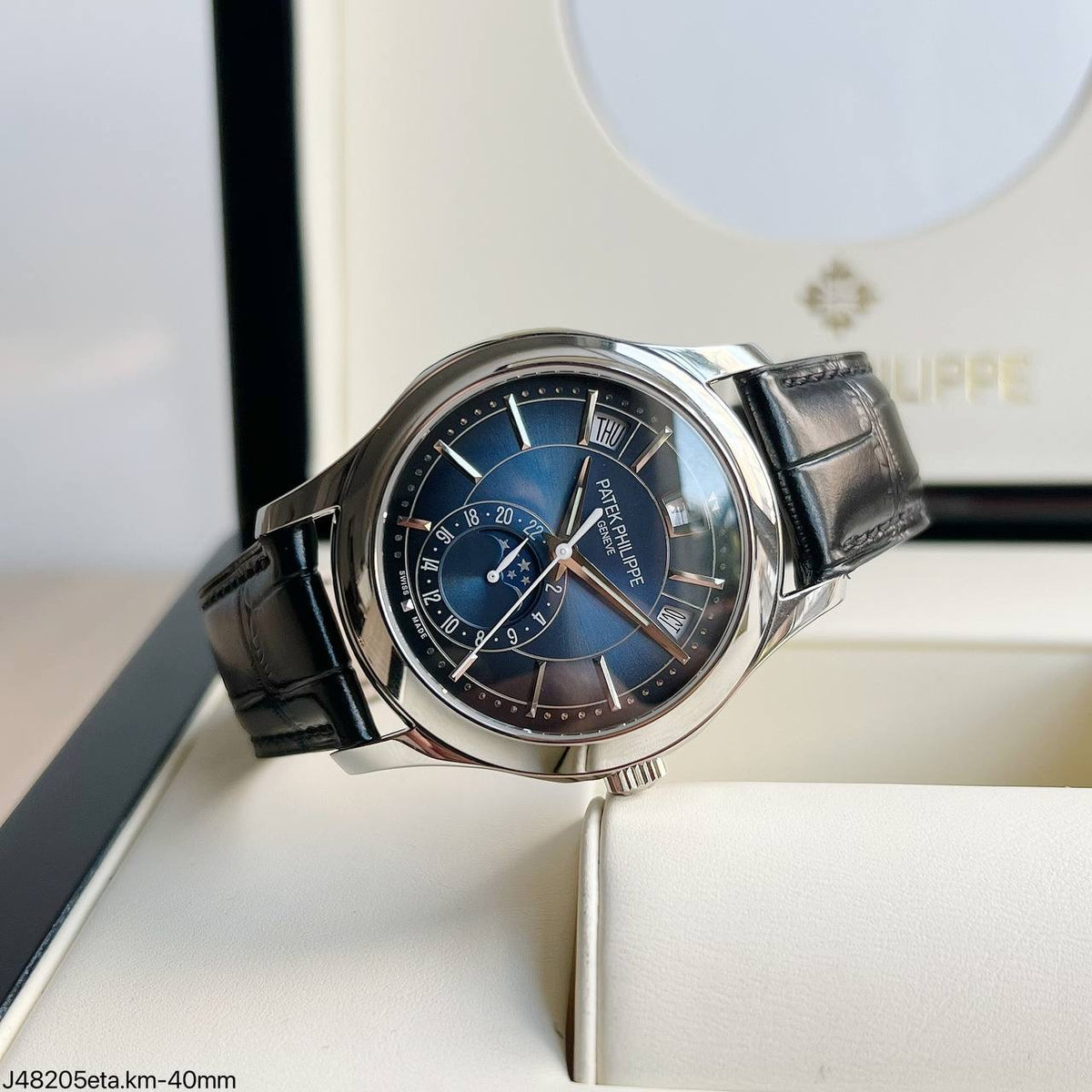 PATEK PHILIPPE ANNUAL CALENDAR PRATA 40MM SUPER CLONE