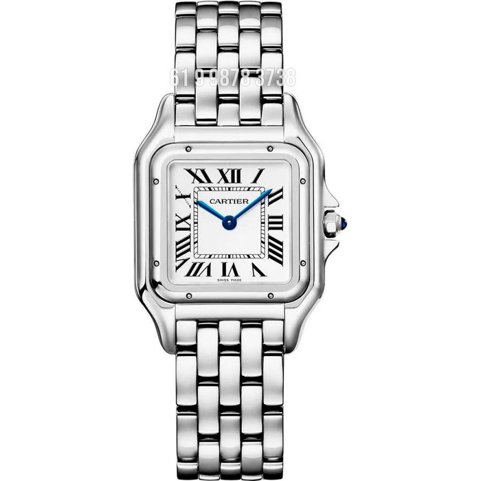 CARTIER PANTHERE PRATA BRANCO 27MM SUPER CLONE