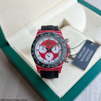 ROLEX DAYTONA  DIW CARBONO 40MM VERMELHO SUPER CLONE