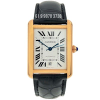 CARTIER TANK DOURADO BRANCO COURO 31MM SUPER CLONE