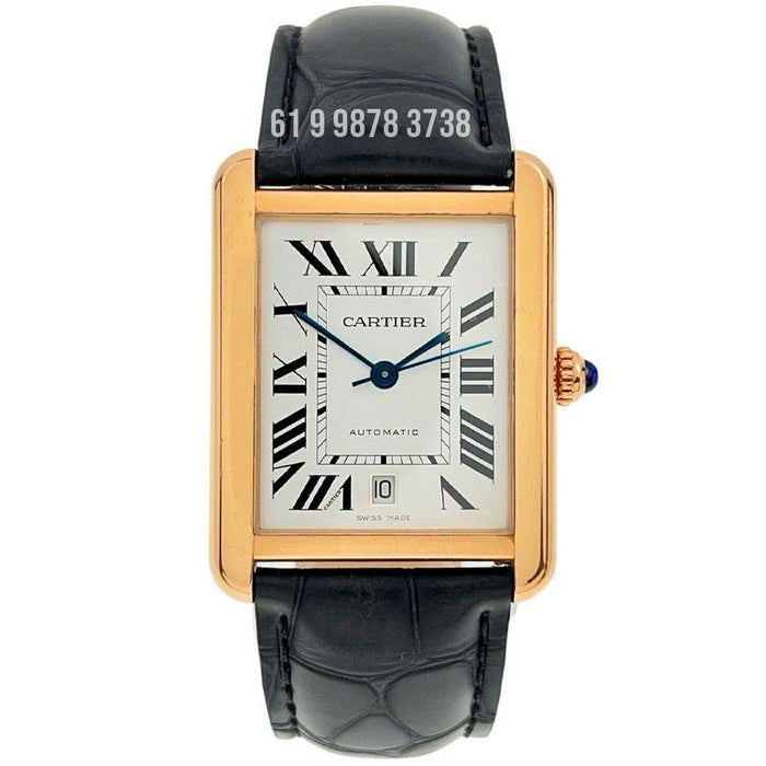 CARTIER TANK DOURADO BRANCO COURO 31MM SUPER CLONE