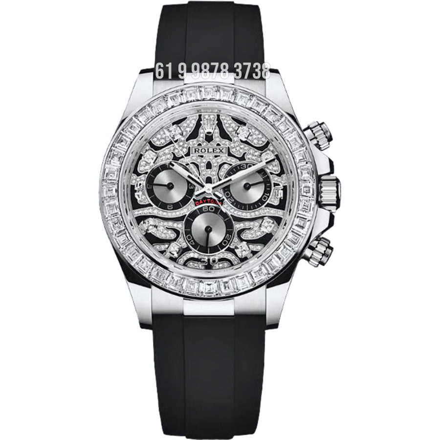 ROLEX DAYTONA 116589TBR EYE OF THE TIGER PRATA ETA SUPER CLONE