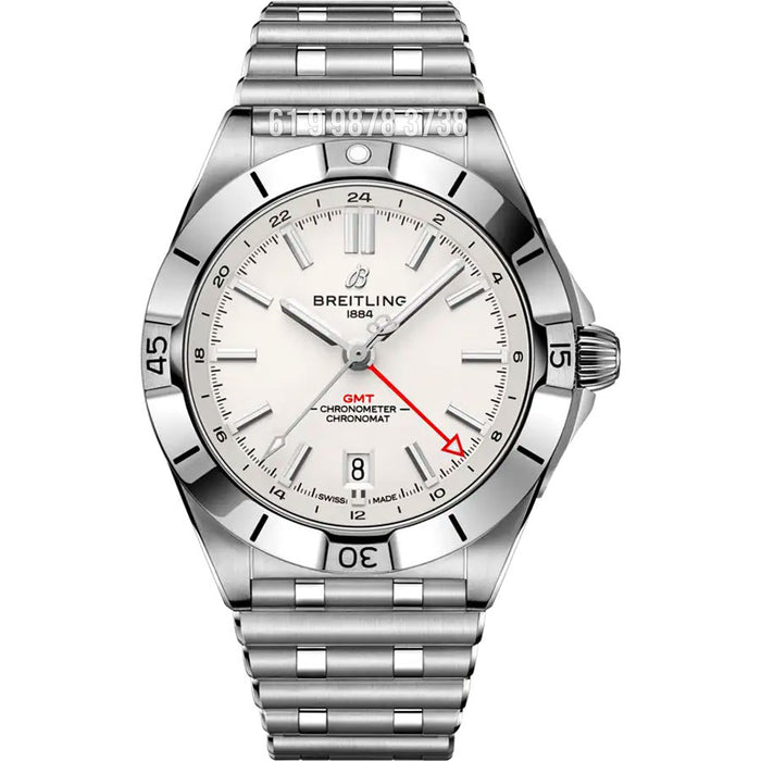 BREITLING CHRONOMAT PRATA BRANCO 41MM SUPER CLONE