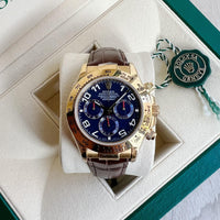 ROLEX DAYTONA 116518BLABR DOURADO BRANCO COURO 40MM SUPER CLONE