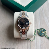 ROLEX DATEJUST 31MM PRATA ROSE BRILHANTES SUPER CLONE