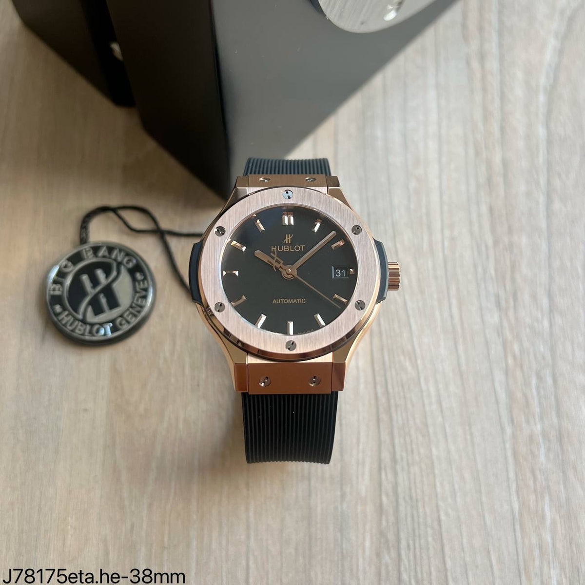 HUBLOT CLASSIC FUSION 38MM ROSE PRETO SUPER CLONE