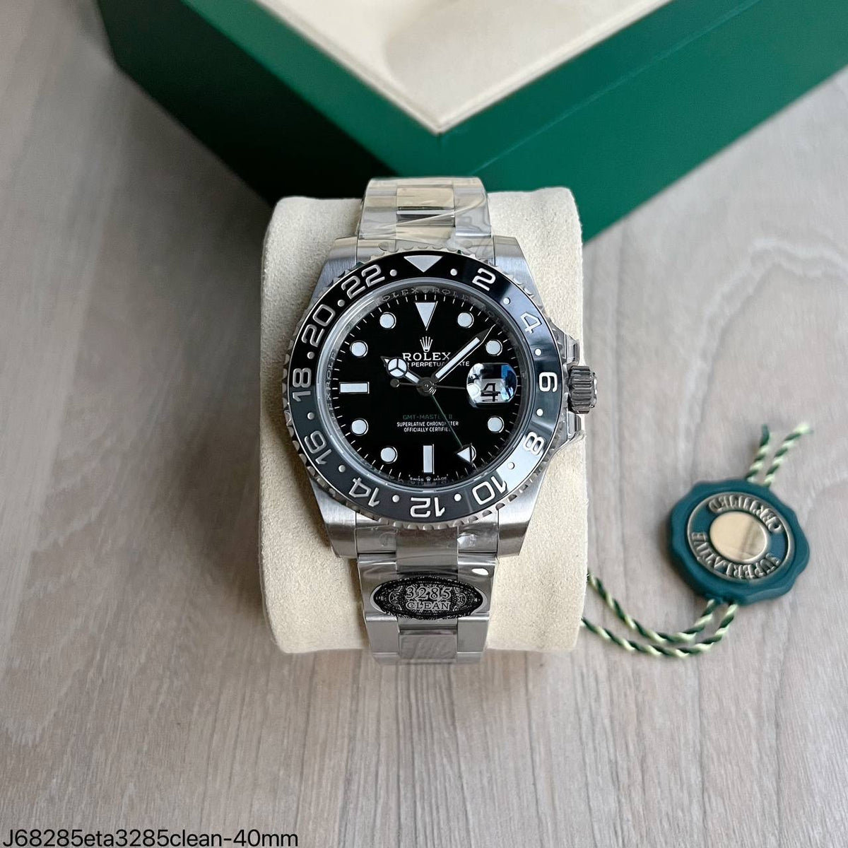 ROLEX GMT MASTER II 2024 PRETO CINZA WAYNE OYSTER 40MM 126710GRNR SUPER CLONE
