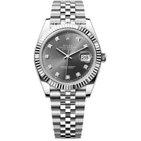 ROLEX DATEJUST 41MM CINZA BRILHANTES JUBILEU 126234 SUPER CLONE