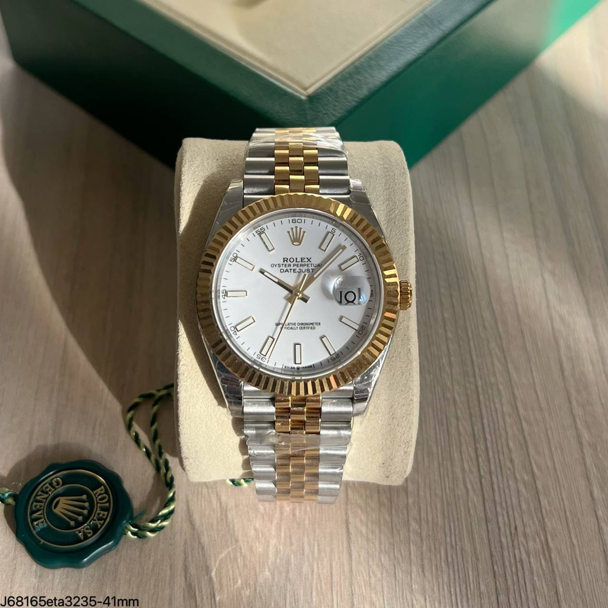 ROLEX DATEJUST 41MM PRATA DOURADO 126231 SUPER CLONE