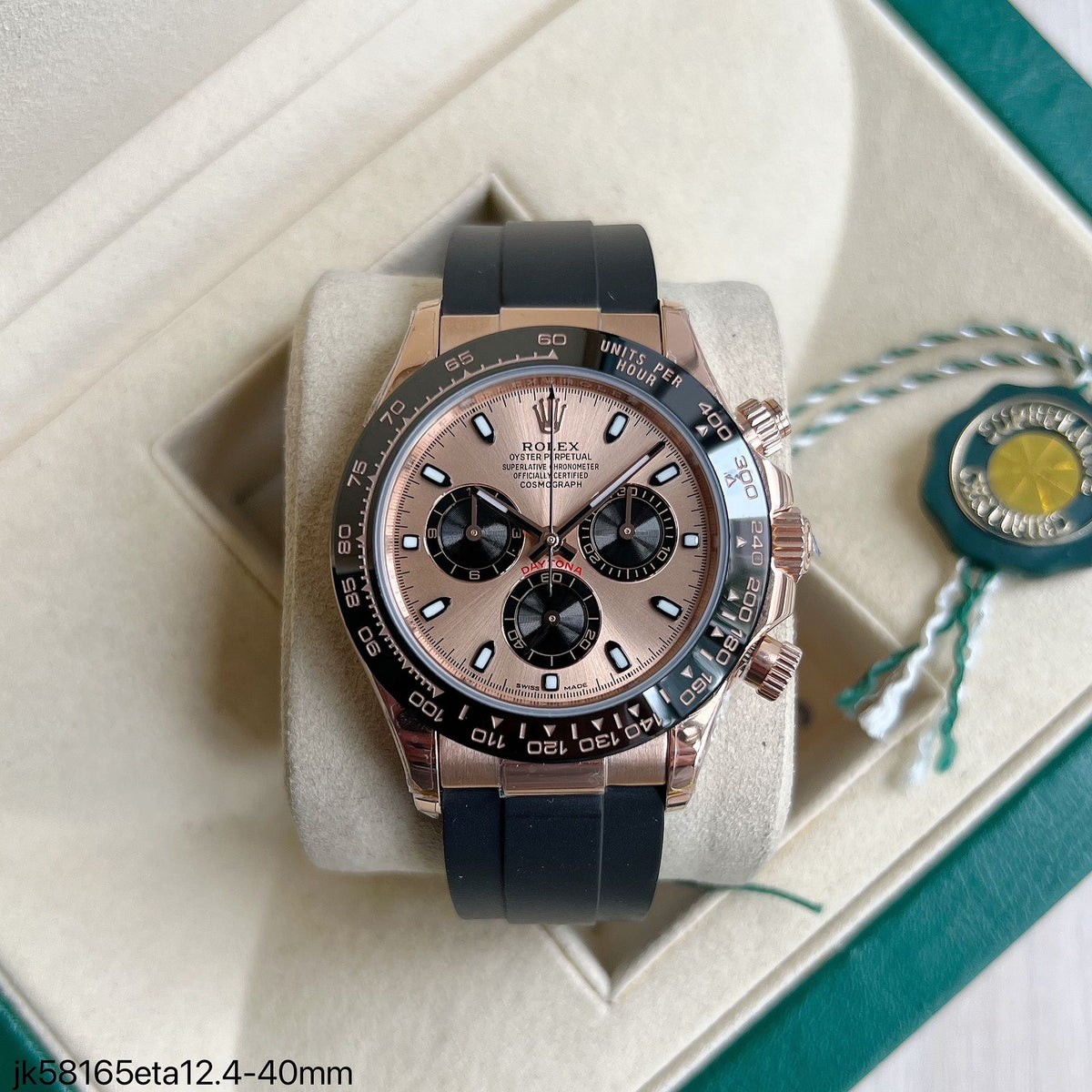 ROLEX DAYTONA 116515LN ROSE  BORRACHA 40MM SUPER CLONE