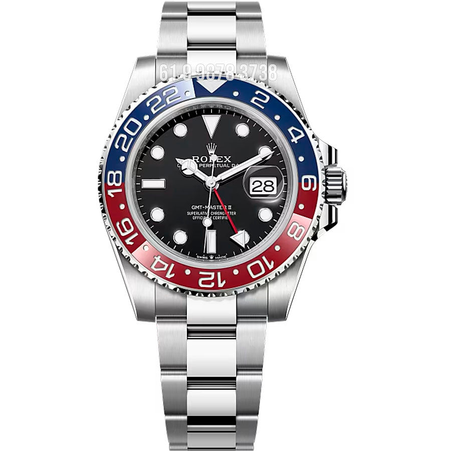 ROLEX GMT MASTER II PEPSI  3285 ETA SUPER CLONE