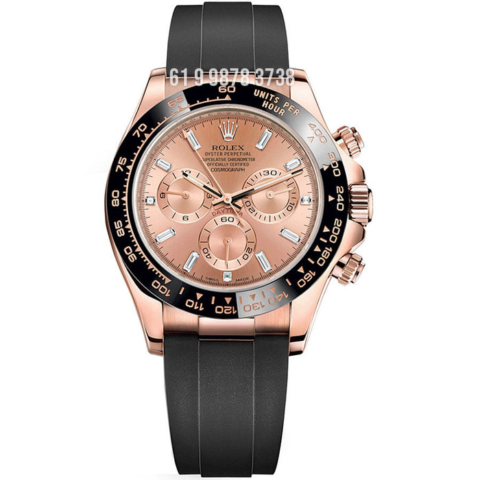 ROLEX DAYTONA 116515LN ROSE BAGUETE BORRACHA 40MM SUPER CLONE