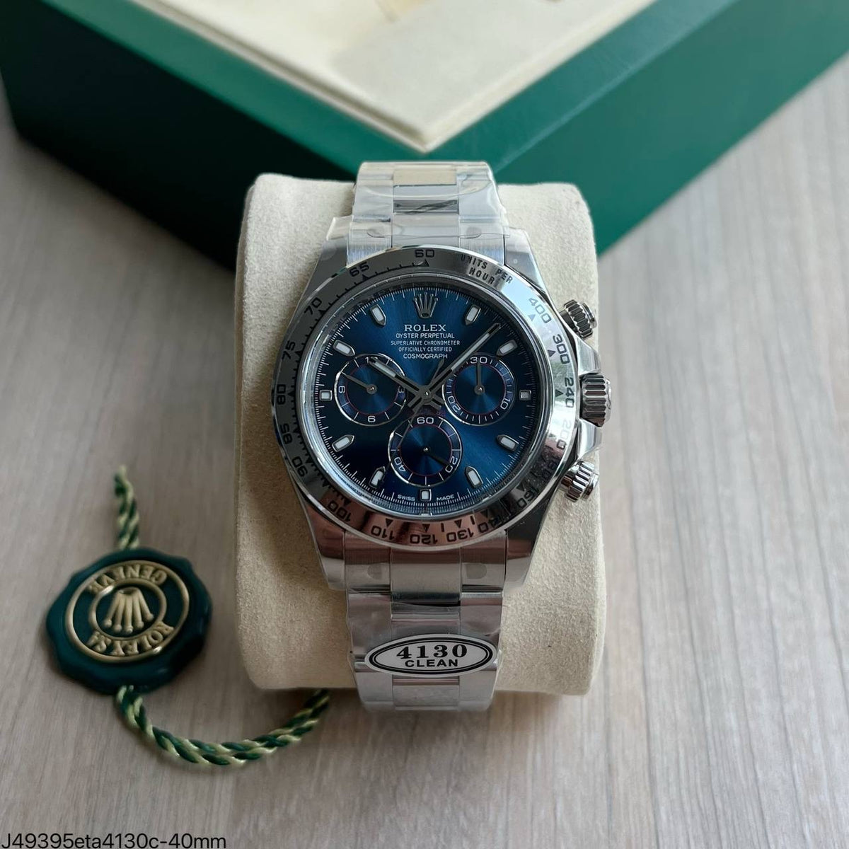 ROLEX DAYTONA 126509 PRATA AZUL 40MM 126509 SUPER CLONE