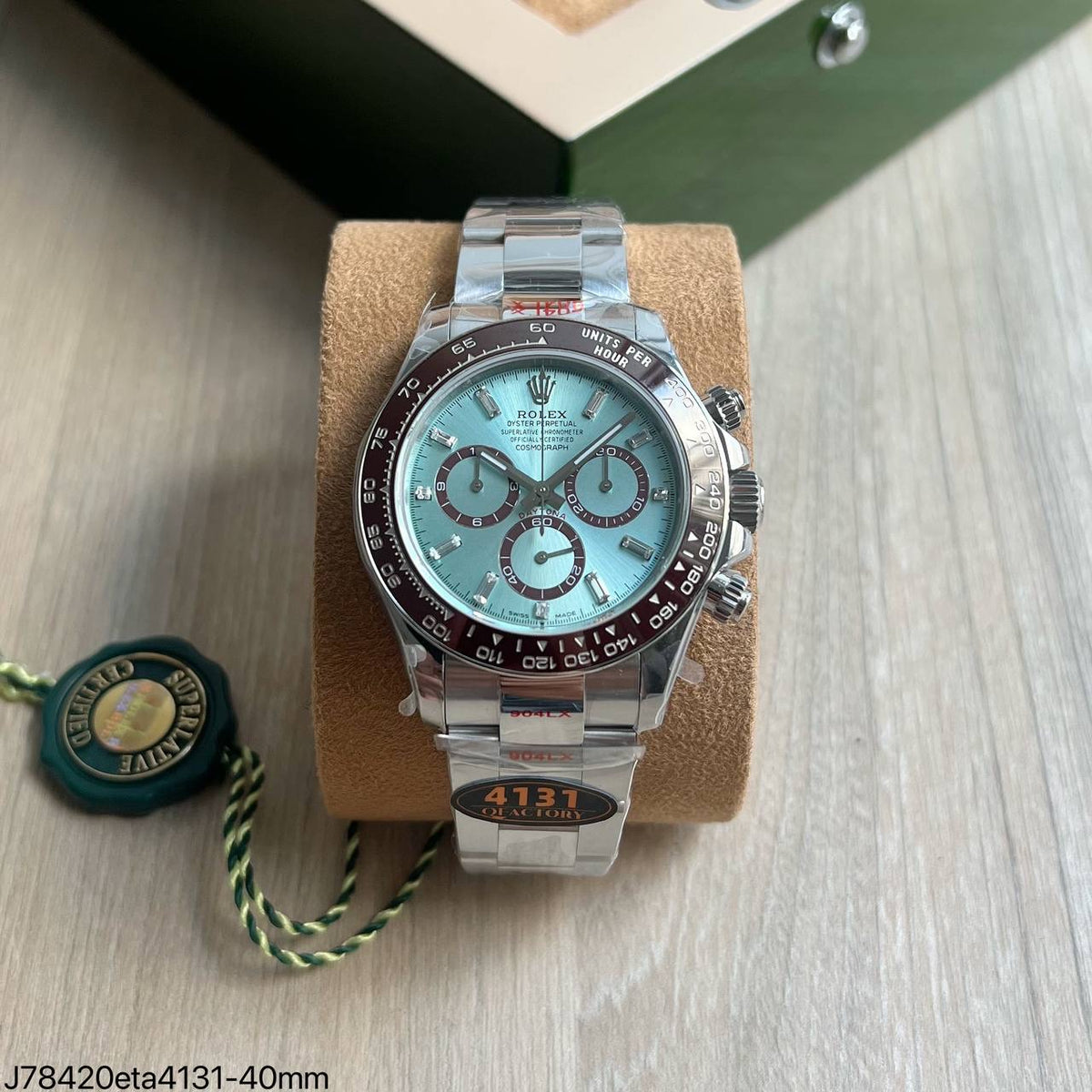 ROLEX DAYTONA 126506 PRATA AZUL PLATINUM BAGUETE DIAMOND 40MM 126506 SUPER CLONE