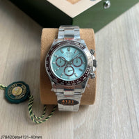 ROLEX DAYTONA 126506 PRATA AZUL PLATINUM BAGUETE DIAMOND 40MM 126506 SUPER CLONE