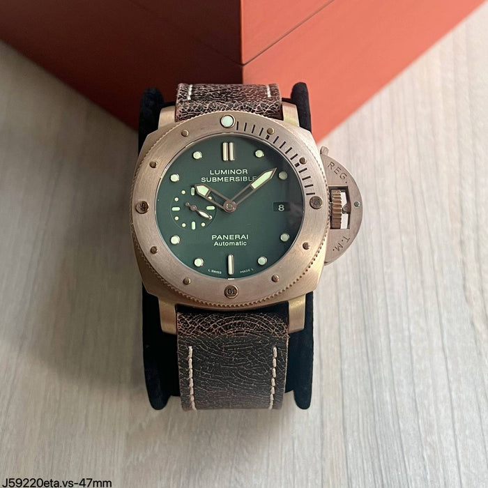 PANERAI LUMINOR SUBMERSIBLE ROSE VERDE 47MM SUPER CLONE