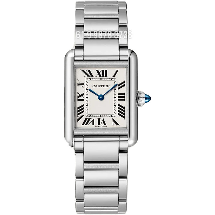 CARTIER TANK PRATA BRANCO  31MM XL SUPER CLONE